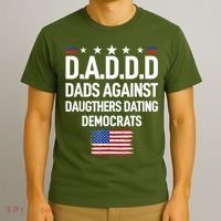 Mens Daddd Dads Against Daughters Dating Democrats T-Shirt thumb 3
