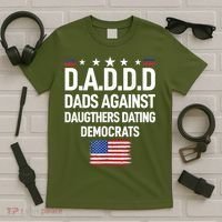 Mens Daddd Dads Against Daughters Dating Democrats T-Shirt thumb 5