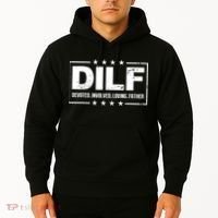 Mens DILF Devoted Involved Loving Father Dad Papa Hoodie thumb 2