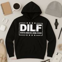 Mens DILF Devoted Involved Loving Father Dad Papa Hoodie thumb 3