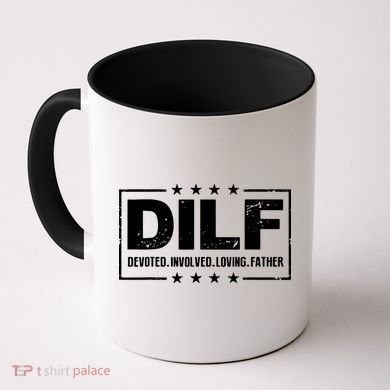 Mens DILF Devoted Involved Loving Father Dad Papa Coffee Mug