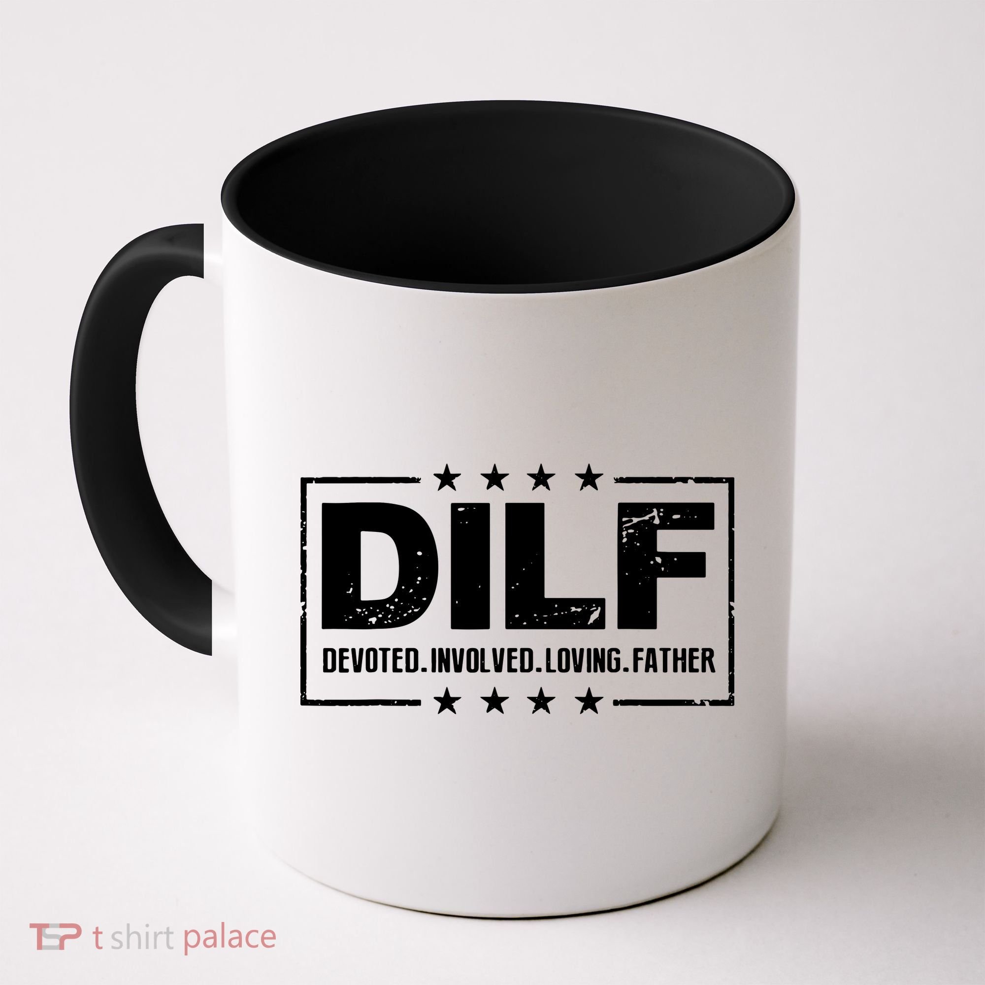 Mens DILF Devoted Involved Loving Father Dad Papa Coffee Mug
