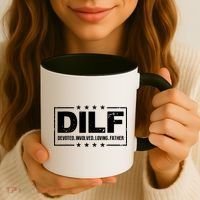 Mens DILF Devoted Involved Loving Father Dad Papa Coffee Mug thumb 3