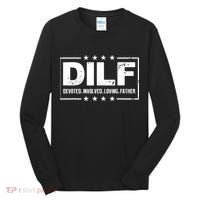 Mens DILF Devoted Involved Loving Father Dad Papa Tall Long Sleeve Shirt thumb 0
