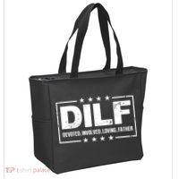 Mens DILF Devoted Involved Loving Father Dad Papa Tote Bag thumb 2