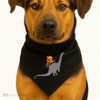 Mtb Dinosaur Dino Bike Mountain Bicycle Sport USA-Made Doggie Bandana thumb 1