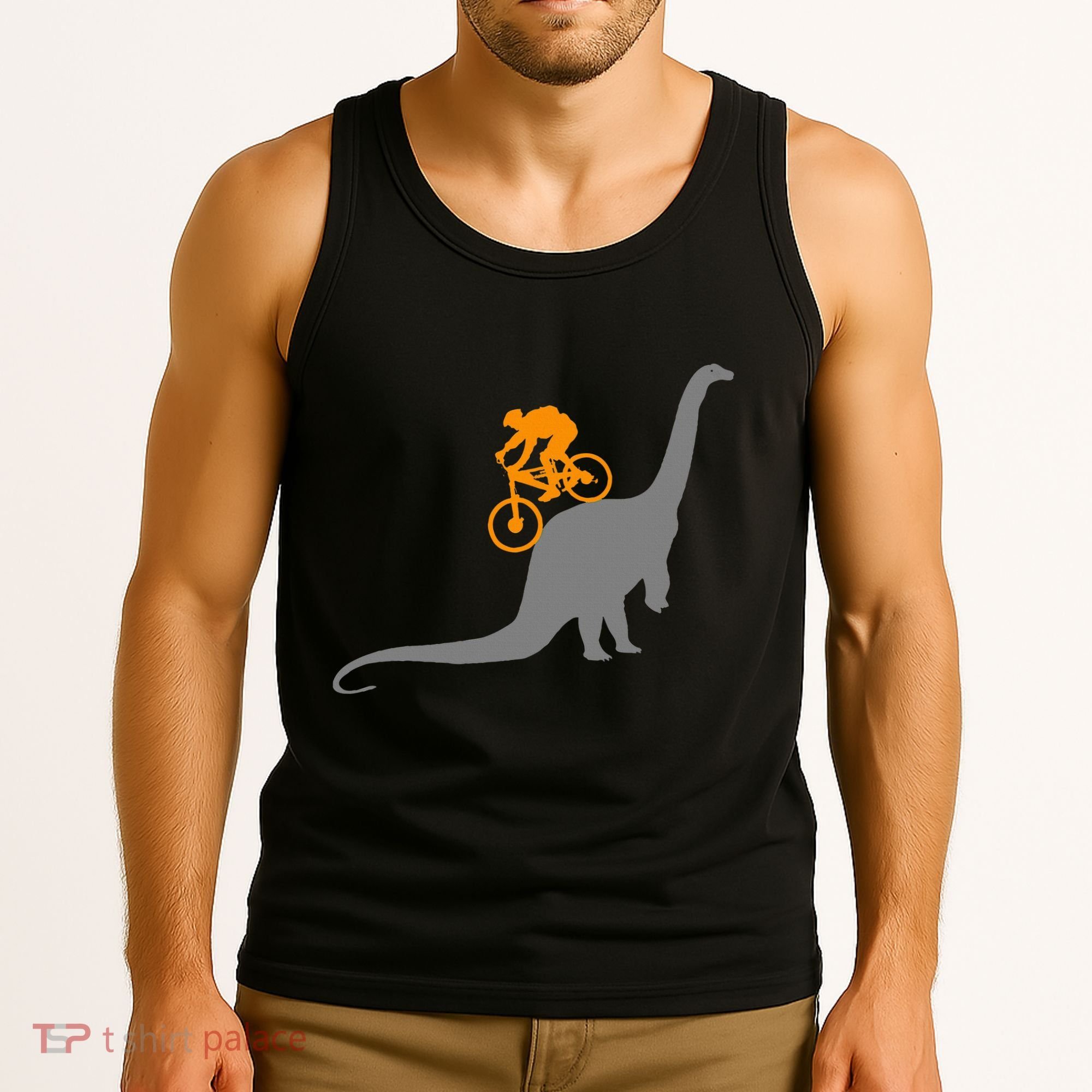 Mtb Dinosaur Dino Bike Mountain Bicycle Sport Tank Top