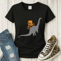 Mtb Dinosaur Dino Bike Mountain Bicycle Sport Women's T-Shirt thumb 3