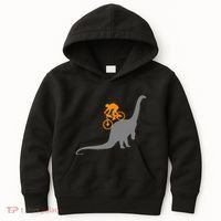 Mtb Dinosaur Dino Bike Mountain Bicycle Sport Kids Hoodie thumb 0
