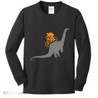 Mtb Dinosaur Dino Bike Mountain Bicycle Sport Kids Long Sleeve Shirt thumb 0