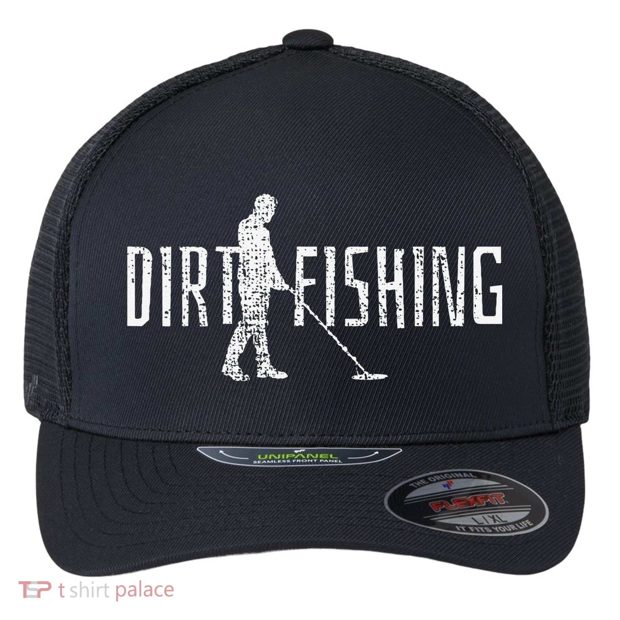 Metal Detecting Detector Detection Fishing Flexfit Unipanel Trucker Cap