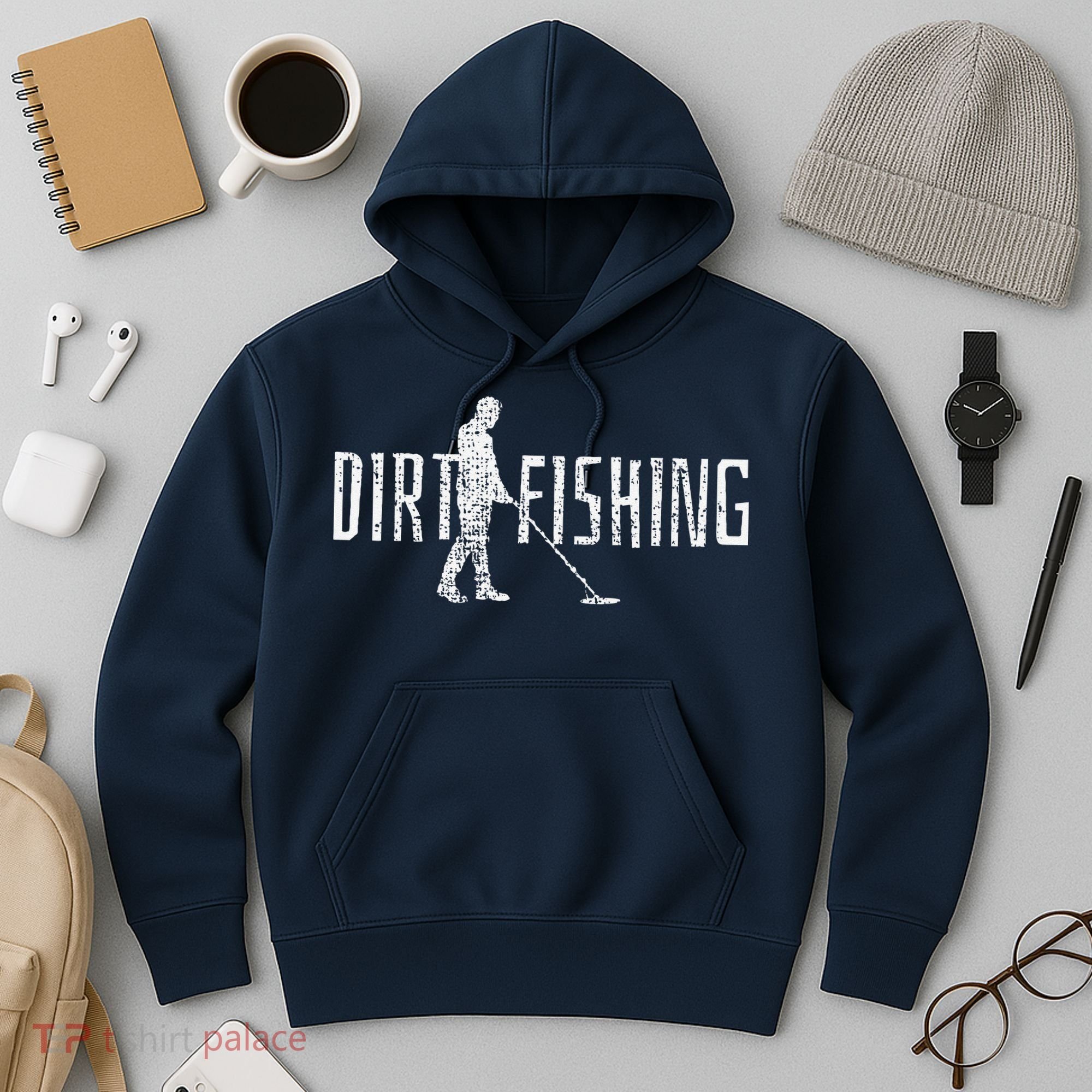 Metal Detecting Detector Detection Fishing Hoodie