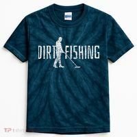 Metal Detecting Detector Detection Fishing Kids Tie-Dye T-Shirt thumb 0