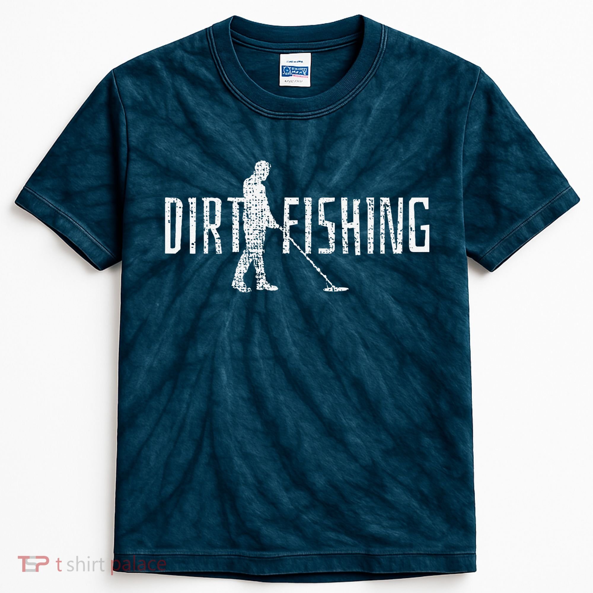 Metal Detecting Detector Detection Fishing Kids Tie-Dye T-Shirt