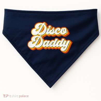 Mens Disco Daddy Retro Matching 60's 70s Party Costume Dad USA-Made Doggie Bandana