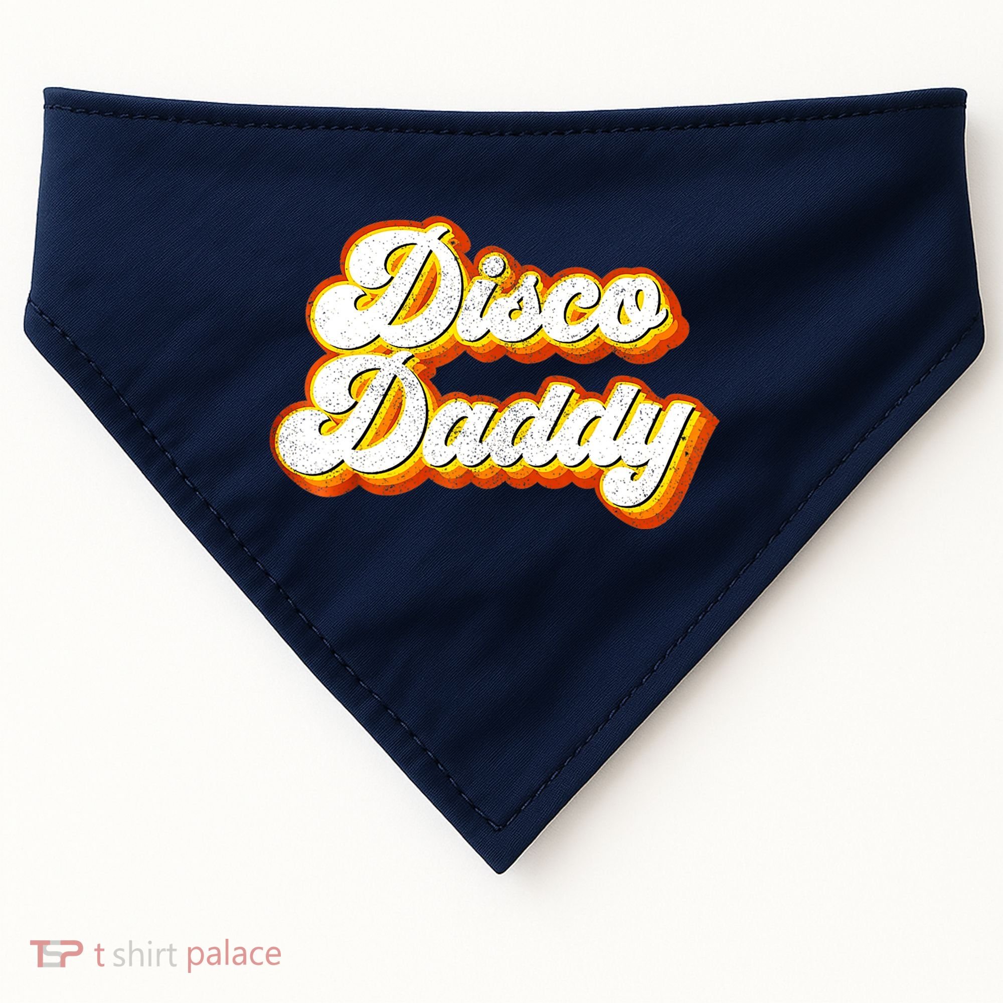 Mens Disco Daddy Retro Matching 60's 70s Party Costume Dad USA-Made Doggie Bandana