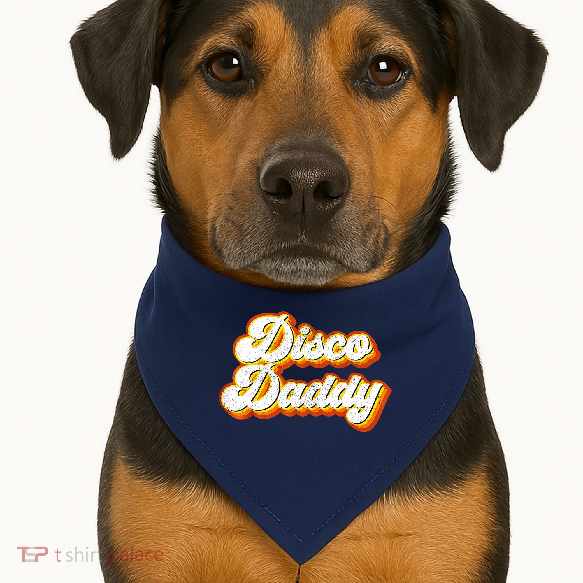 Mens Disco Daddy Retro Matching 60's 70s Party Costume Dad USA-Made Doggie Bandana