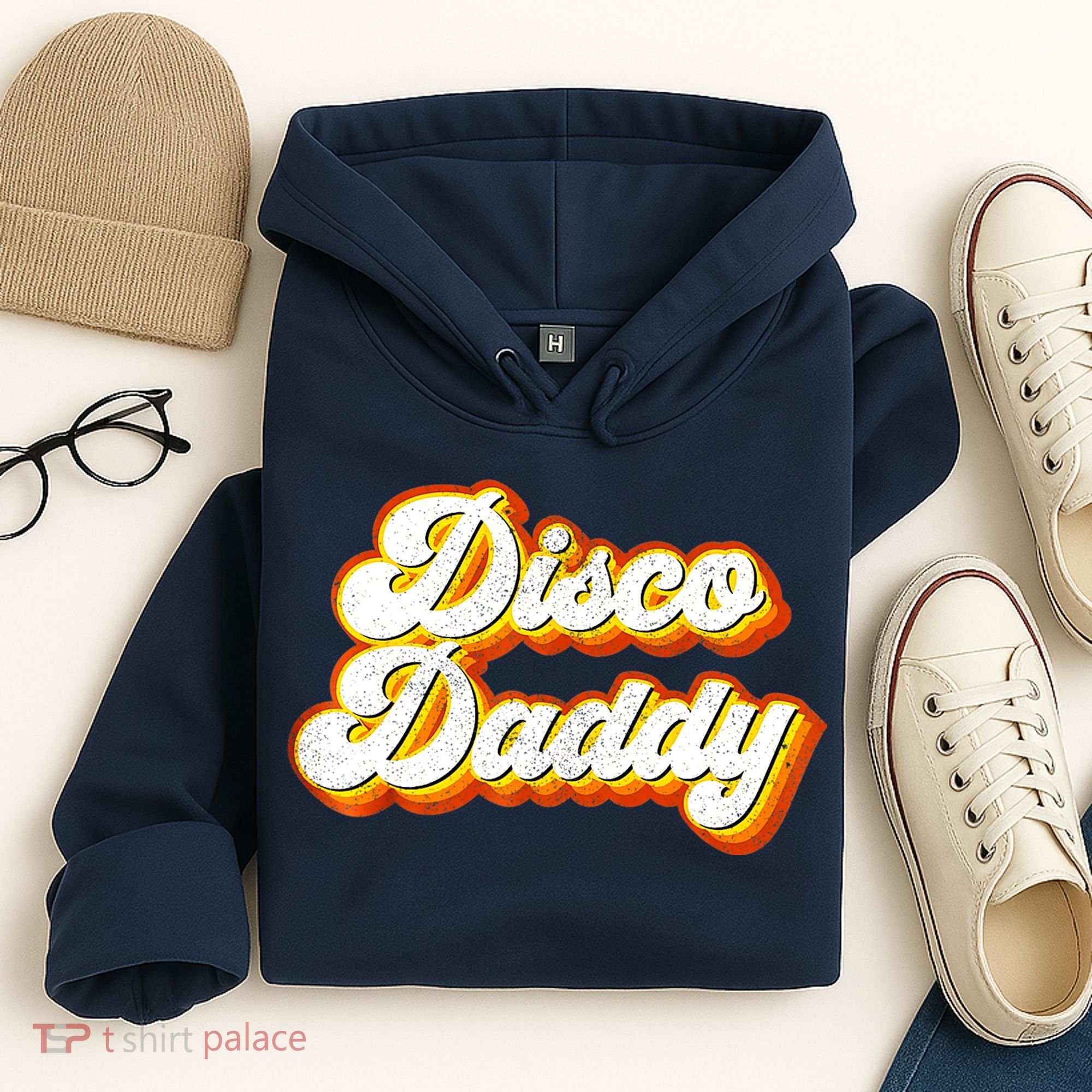 Mens Disco Daddy Retro Matching 60's 70s Party Costume Dad Hoodie