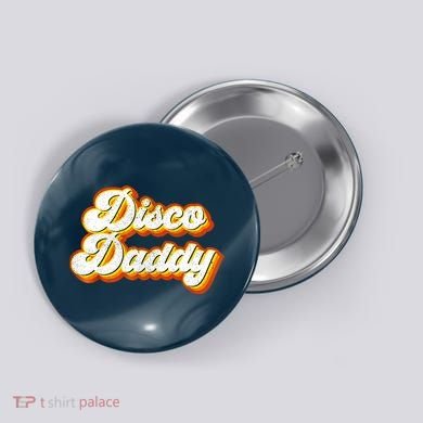 Mens Disco Daddy Retro Matching 60's 70s Party Costume Dad Button