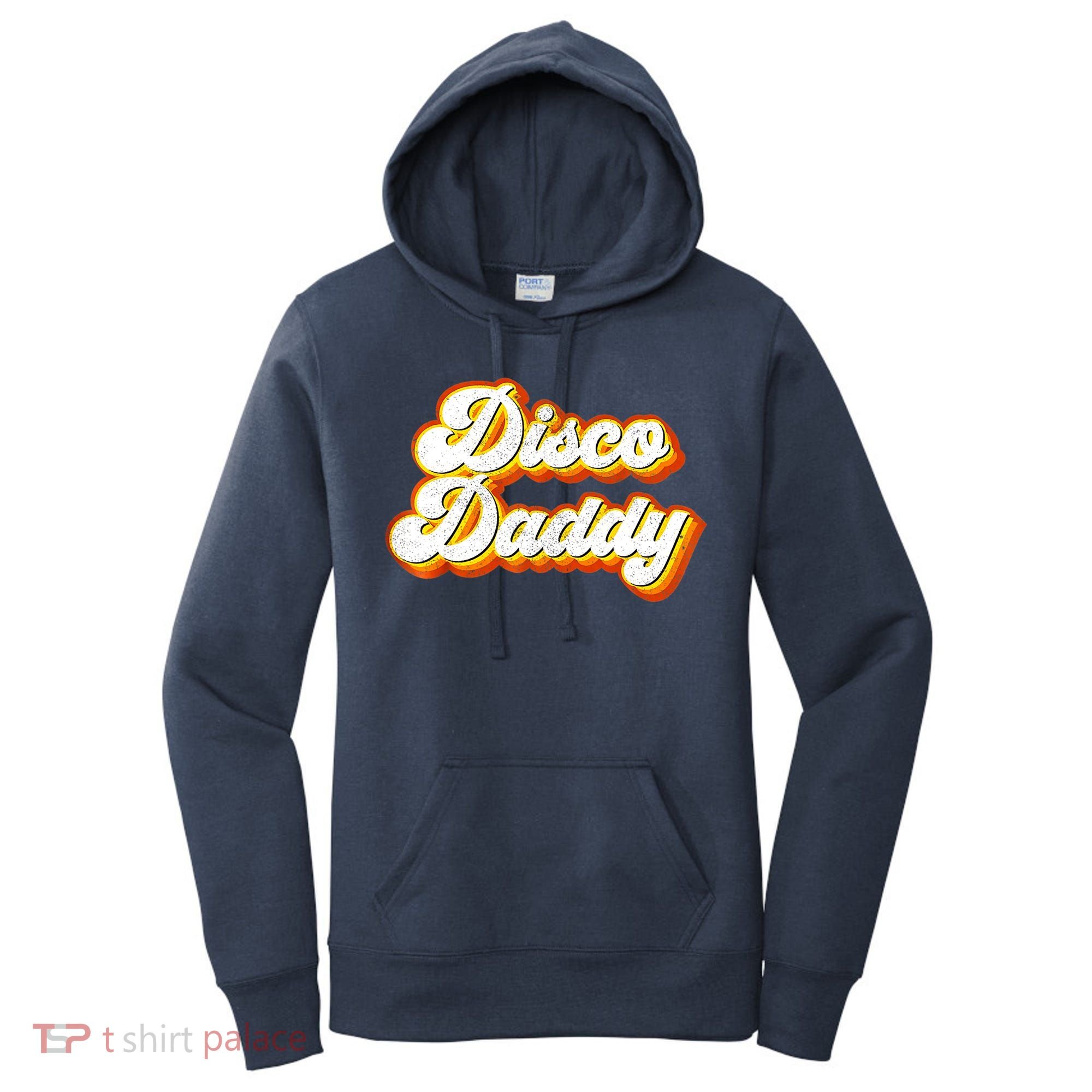 Mens Disco Daddy Retro Matching 60's 70s Party Costume Dad Women's Hoodie