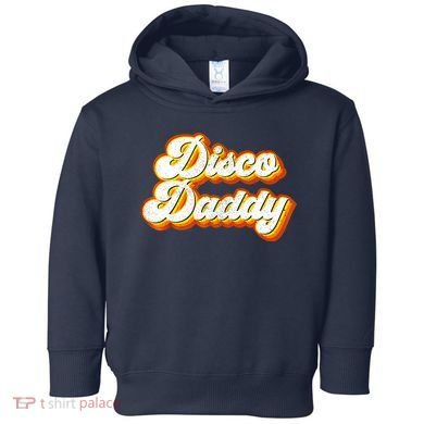 Mens Disco Daddy Retro Matching 60's 70s Party Costume Dad Toddler Hoodie