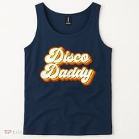Mens Disco Daddy Retro Matching 60's 70s Party Costume Dad Tank Top thumb 2