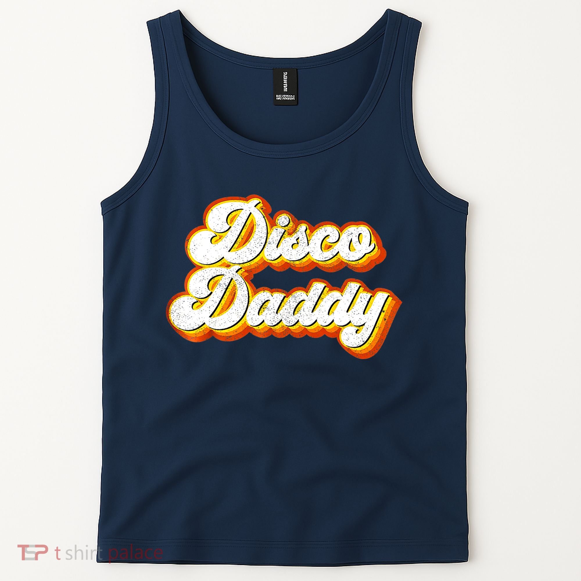 Mens Disco Daddy Retro Matching 60's 70s Party Costume Dad Tank Top