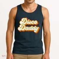 Mens Disco Daddy Retro Matching 60's 70s Party Costume Dad Tank Top thumb 3