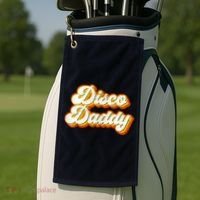 Mens Disco Daddy Retro Matching 60's 70s Party Costume Dad Golf Towel thumb 2