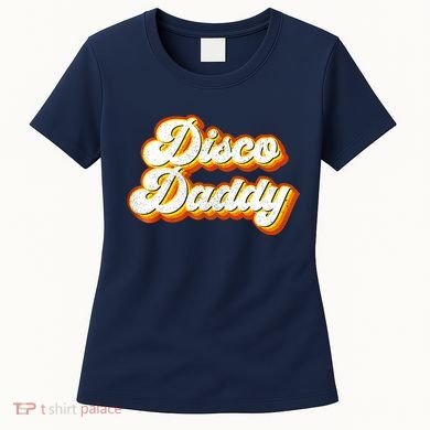Mens Disco Daddy Retro Matching 60's 70s Party Costume Dad Women's T-Shirt