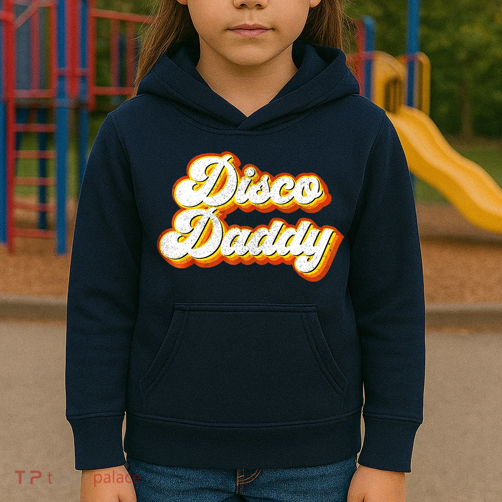 Mens Disco Daddy Retro Matching 60's 70s Party Costume Dad Kids Hoodie