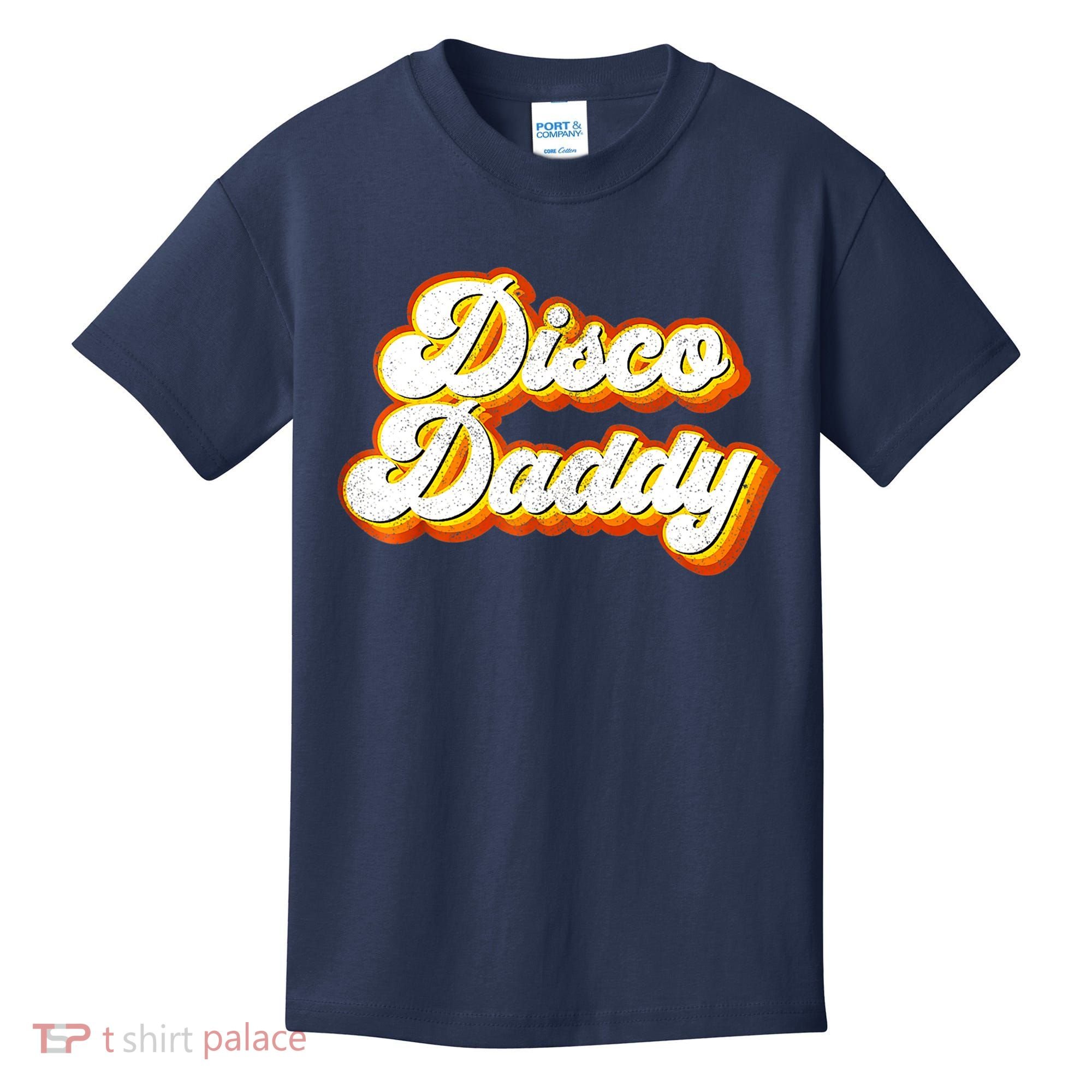 Mens Disco Daddy Retro Matching 60's 70s Party Costume Dad Kids T-Shirt