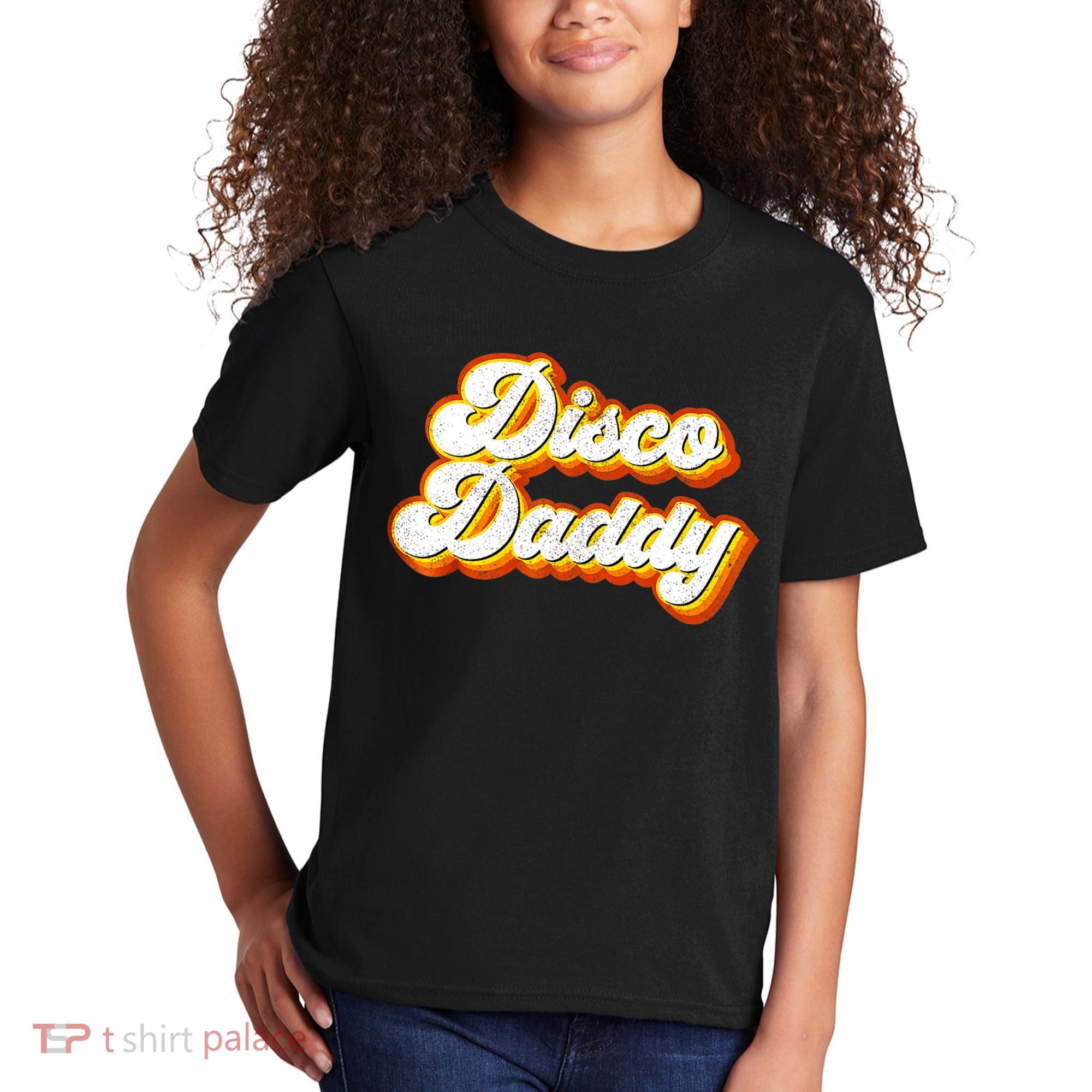 Mens Disco Daddy Retro Matching 60's 70s Party Costume Dad Kids T-Shirt