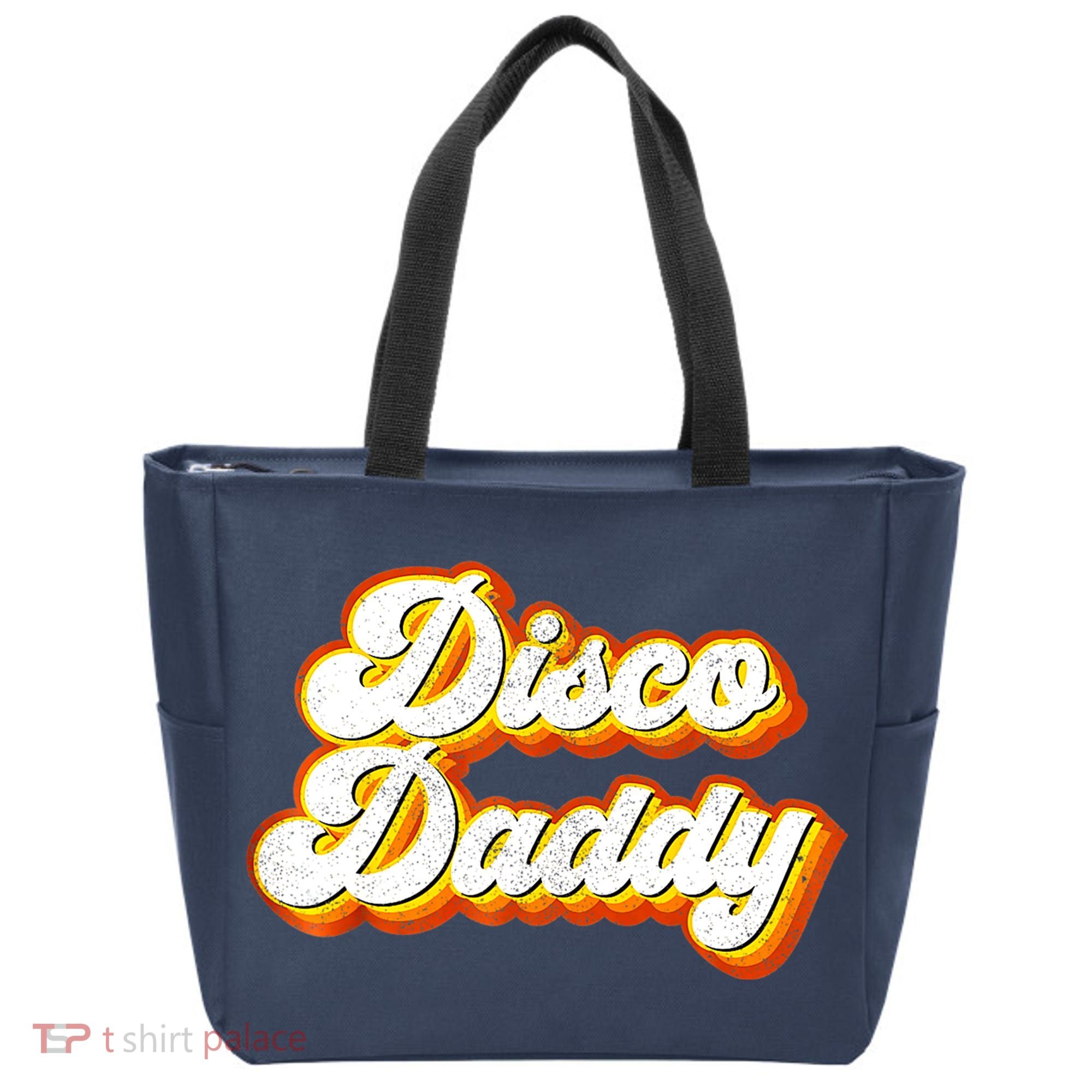 Mens Disco Daddy Retro Matching 60's 70s Party Costume Dad Tote Bag