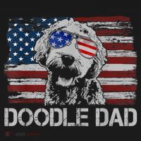 Mens Doodle Dad Goldendoodle Dog American Flag 4th Of July Women's Hoodie thumb 2