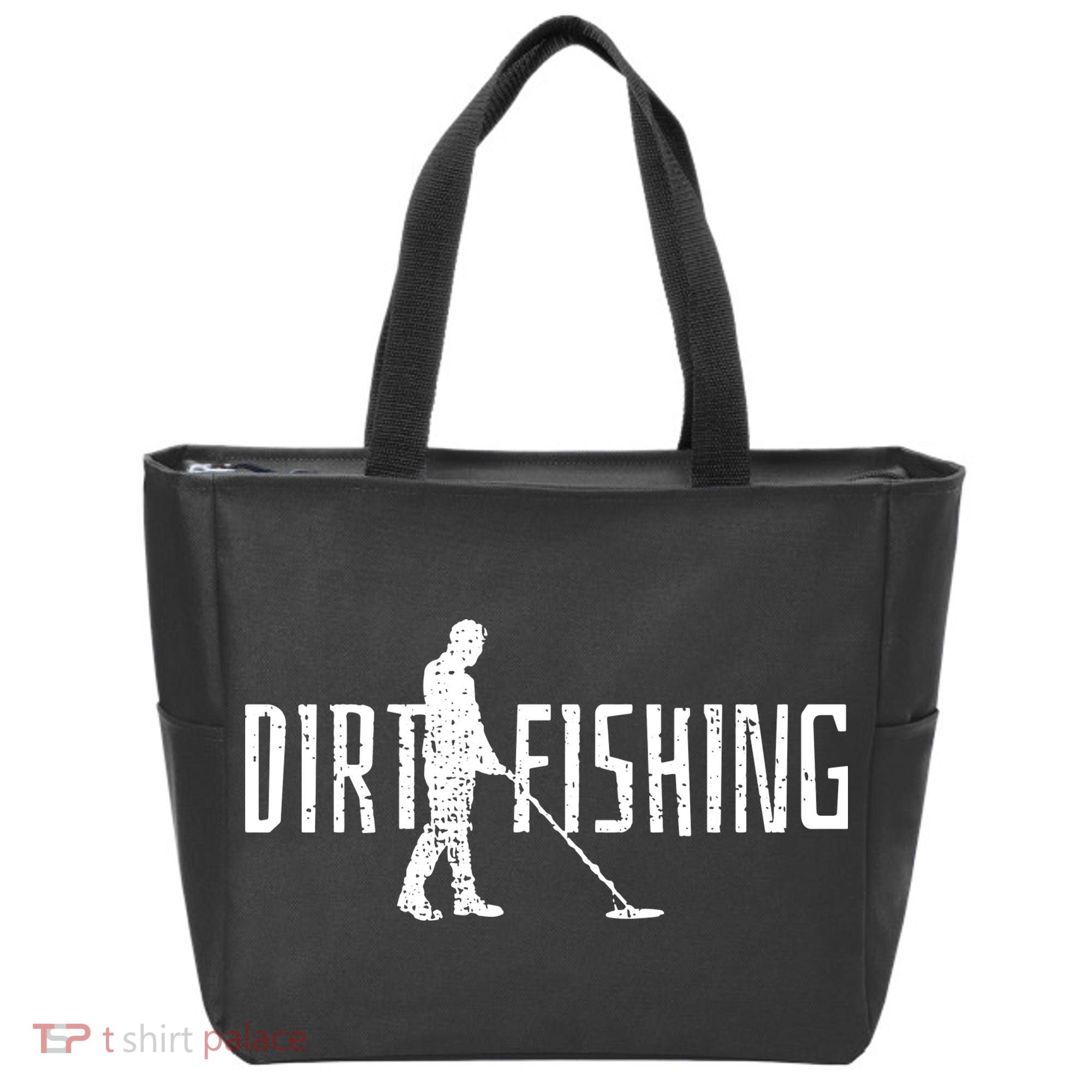 Metal Detecting Detector Dirt Magnet Fishing Pull Tabs Joke Tote Bag