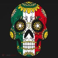 Mexican Dia De Los Muertos Day Costume Sugar Skull Flowers Long Sleeve Shirt thumb 2