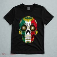 Mexican Dia De Los Muertos Day Costume Sugar Skull Flowers T-Shirt thumb 5