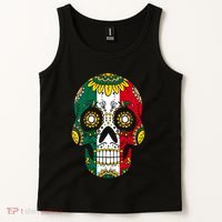 Mexican Dia De Los Muertos Day Costume Sugar Skull Flowers Tank Top thumb 2