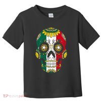 Mexican Dia De Los Muertos Day Costume Sugar Skull Flowers Toddler T-Shirt thumb 0