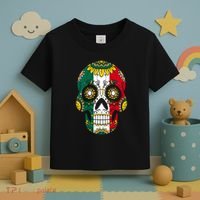 Mexican Dia De Los Muertos Day Costume Sugar Skull Flowers Toddler T-Shirt thumb 3