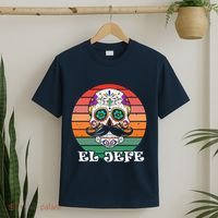 Mexican Dia De Los Muertos Day Of The Dead El Jefe T-Shirt thumb 2