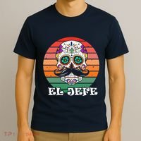 Mexican Dia De Los Muertos Day Of The Dead El Jefe T-Shirt thumb 3