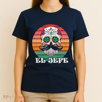 Mexican Dia De Los Muertos Day Of The Dead El Jefe T-Shirt thumb 4