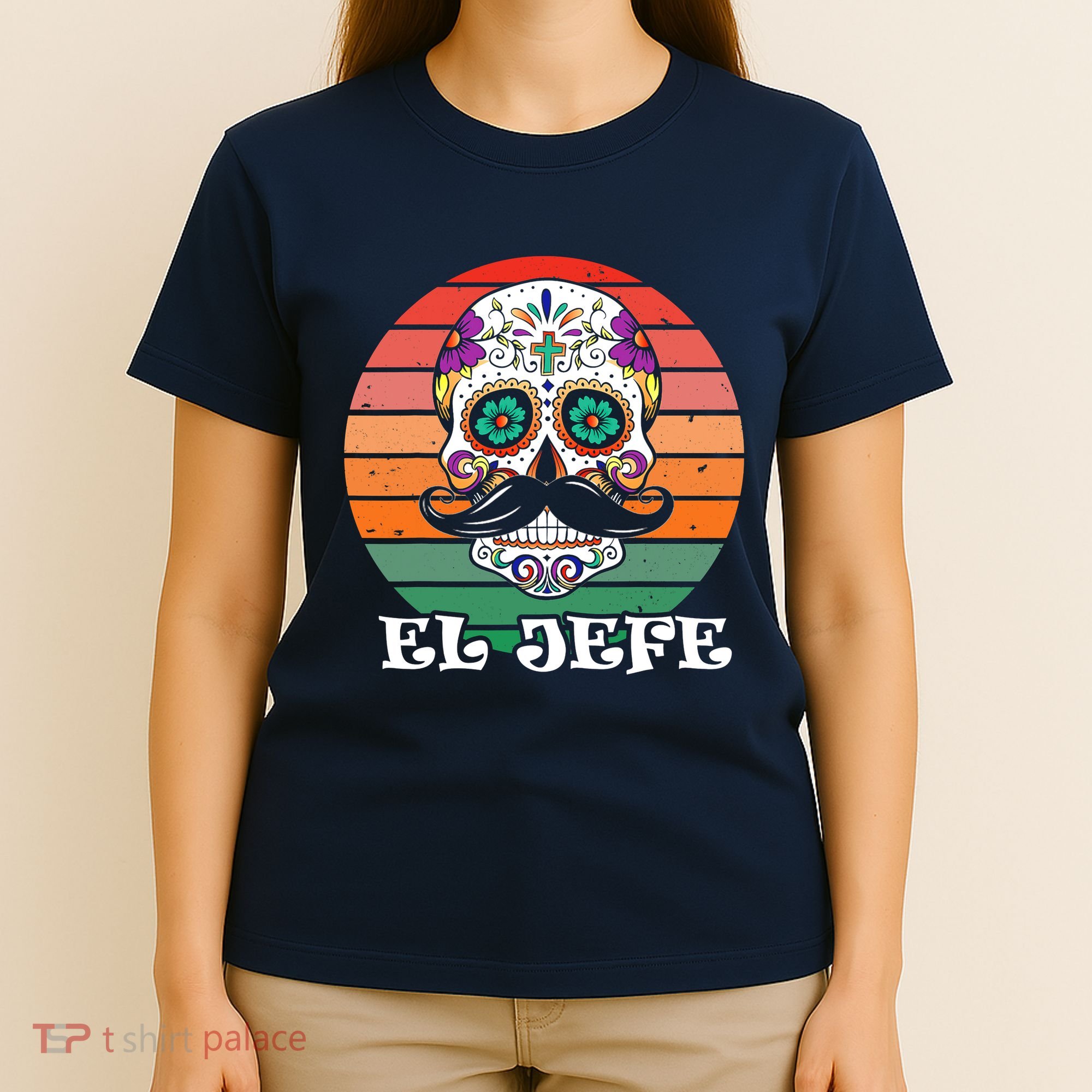Mexican Dia De Los Muertos Day Of The Dead El Jefe T-Shirt