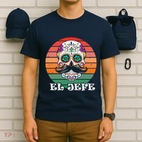 Mexican Dia De Los Muertos Day Of The Dead El Jefe T-Shirt thumb 6