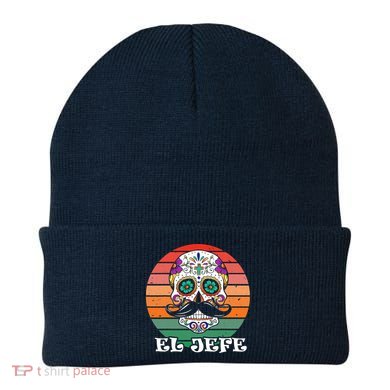 Mexican Dia De Los Muertos Day Of The Dead El Jefe Beanie