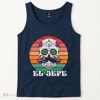 Mexican Dia De Los Muertos Day Of The Dead El Jefe Tank Top thumb 2