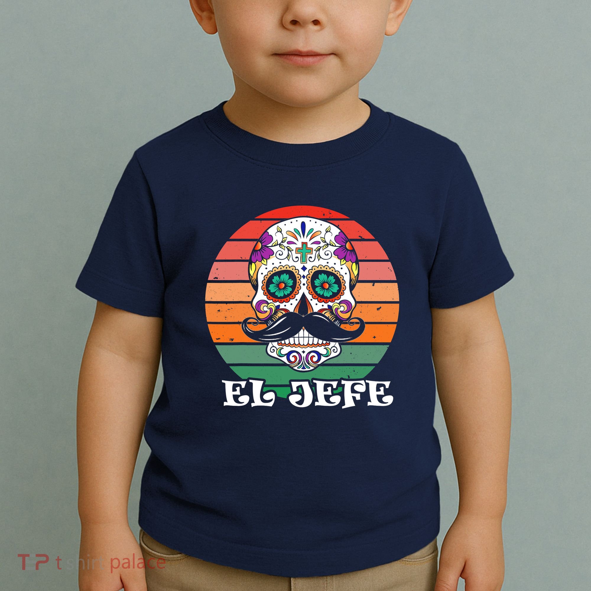 Mexican Dia De Los Muertos Day Of The Dead El Jefe Toddler T-Shirt