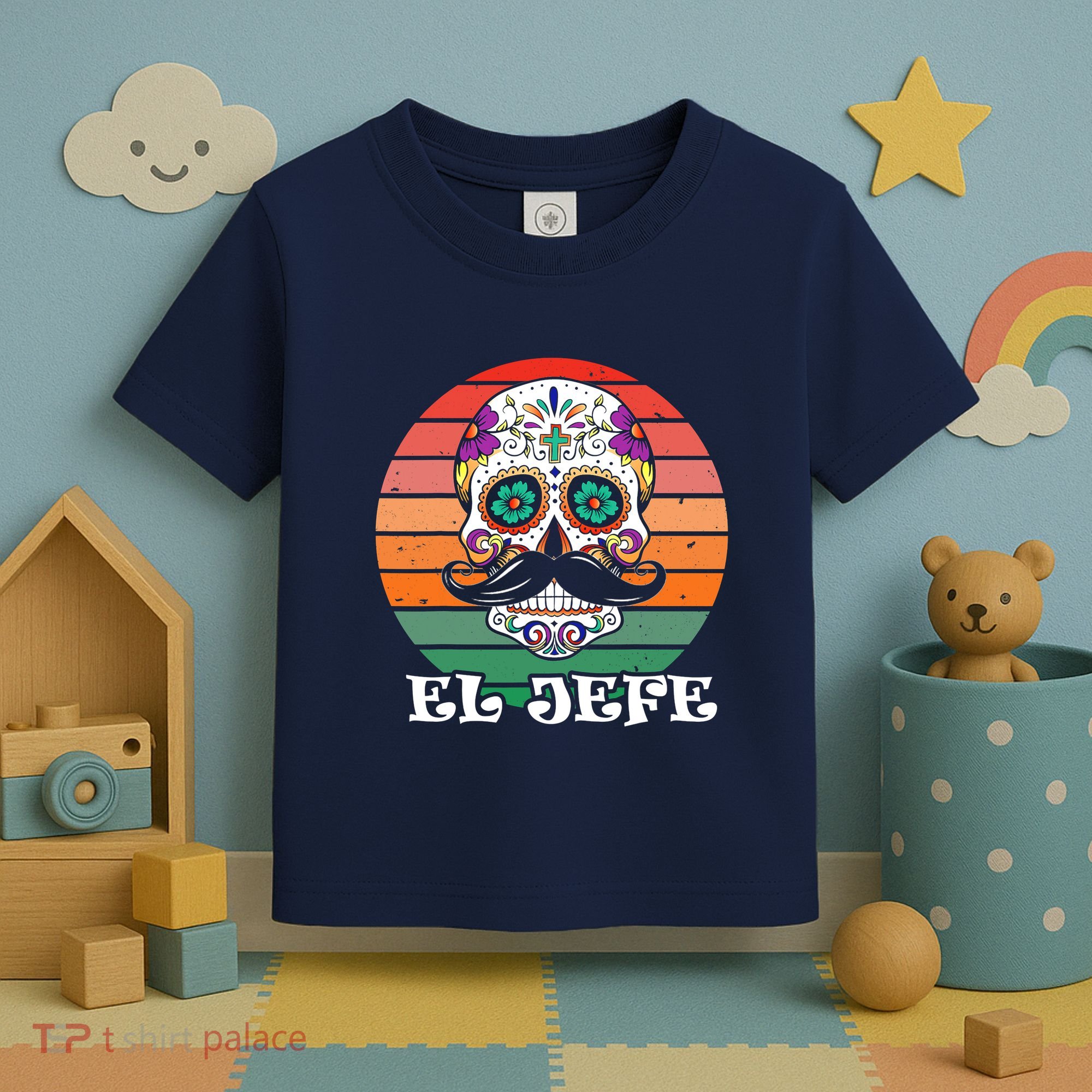 Mexican Dia De Los Muertos Day Of The Dead El Jefe Toddler T-Shirt